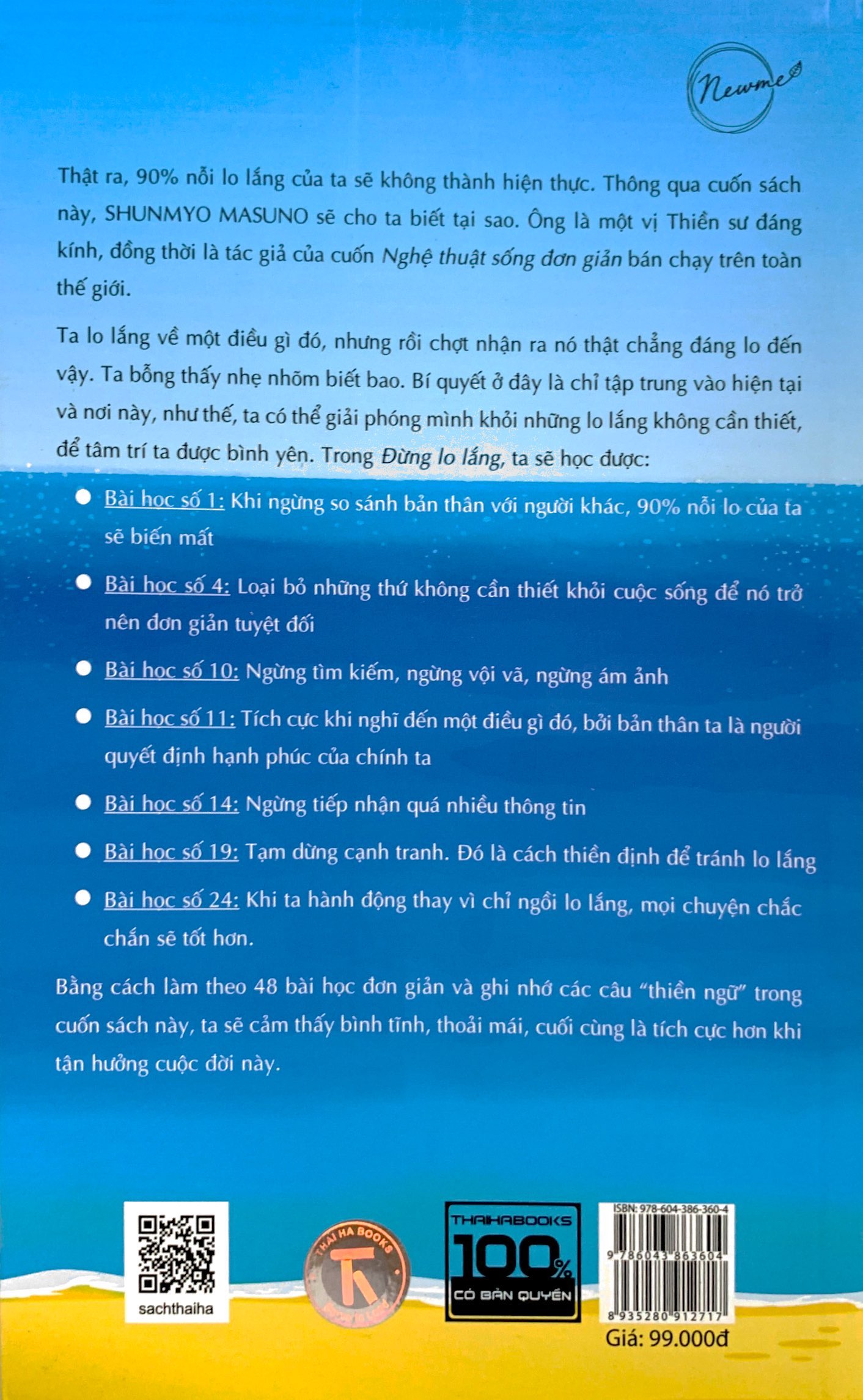 đừng lo lắng: 48 bài học an dịu nỗi lo âu từ một vị thiền sư