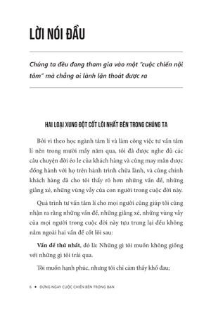 dừng ngay cuộc chiến bên trong bạn