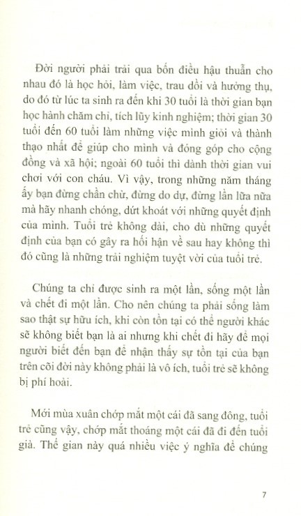 đừng phí hoài tuổi trẻ