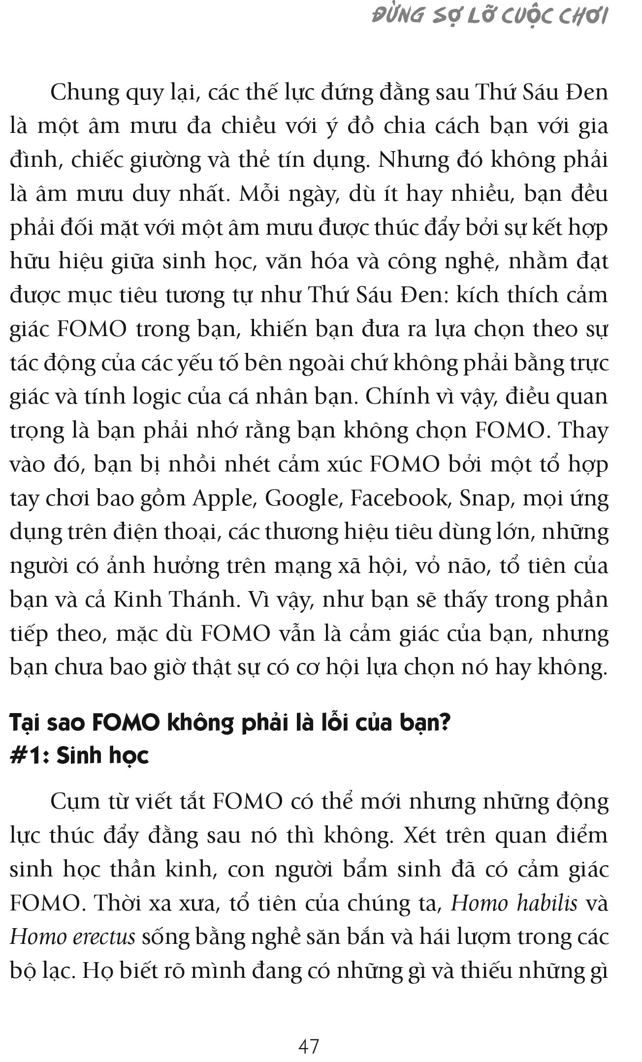 đừng sợ lỡ cuộc chơi - fear of missing out