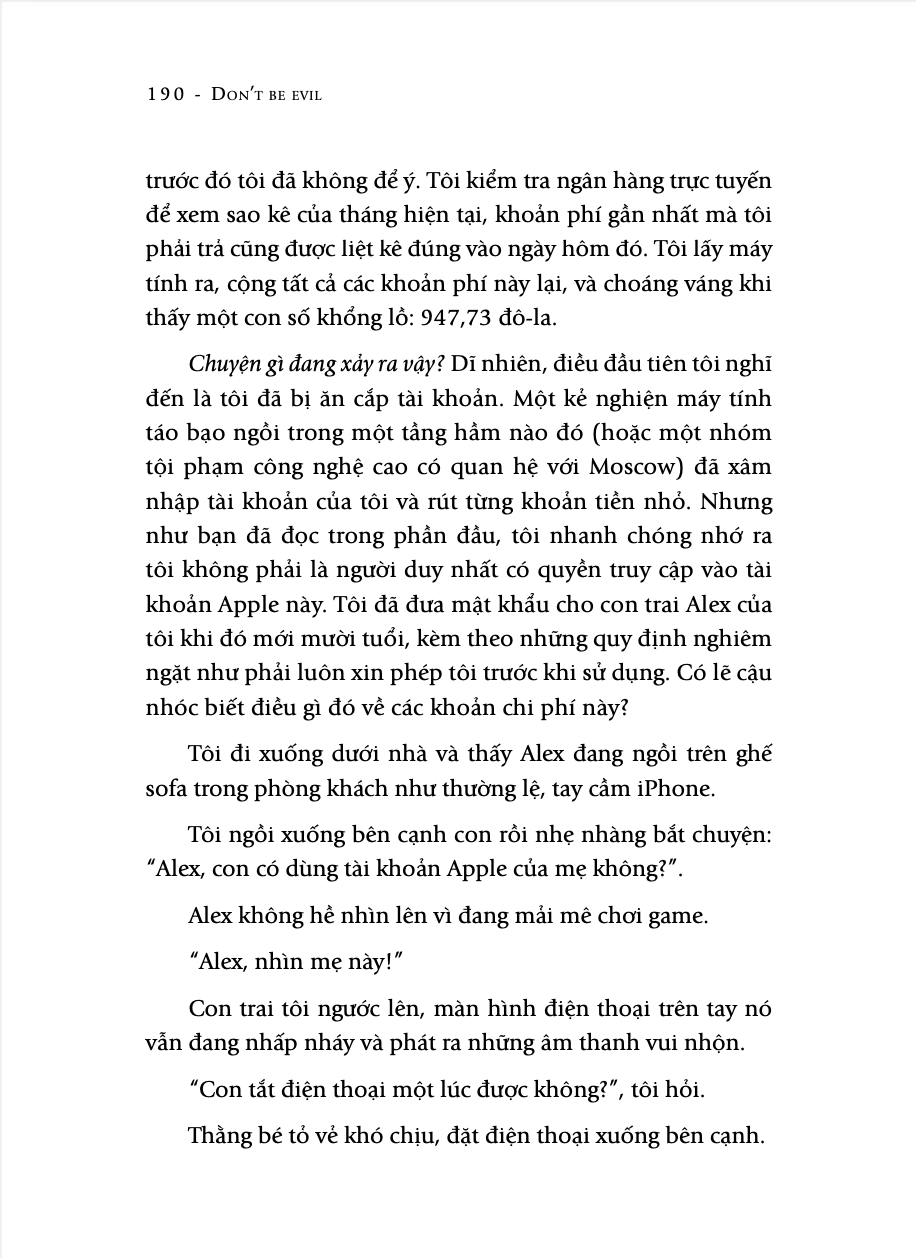 đừng trở nên xấu xa - don't be evil