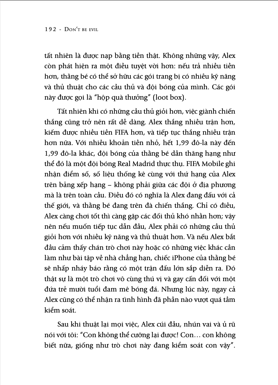 đừng trở nên xấu xa - don't be evil