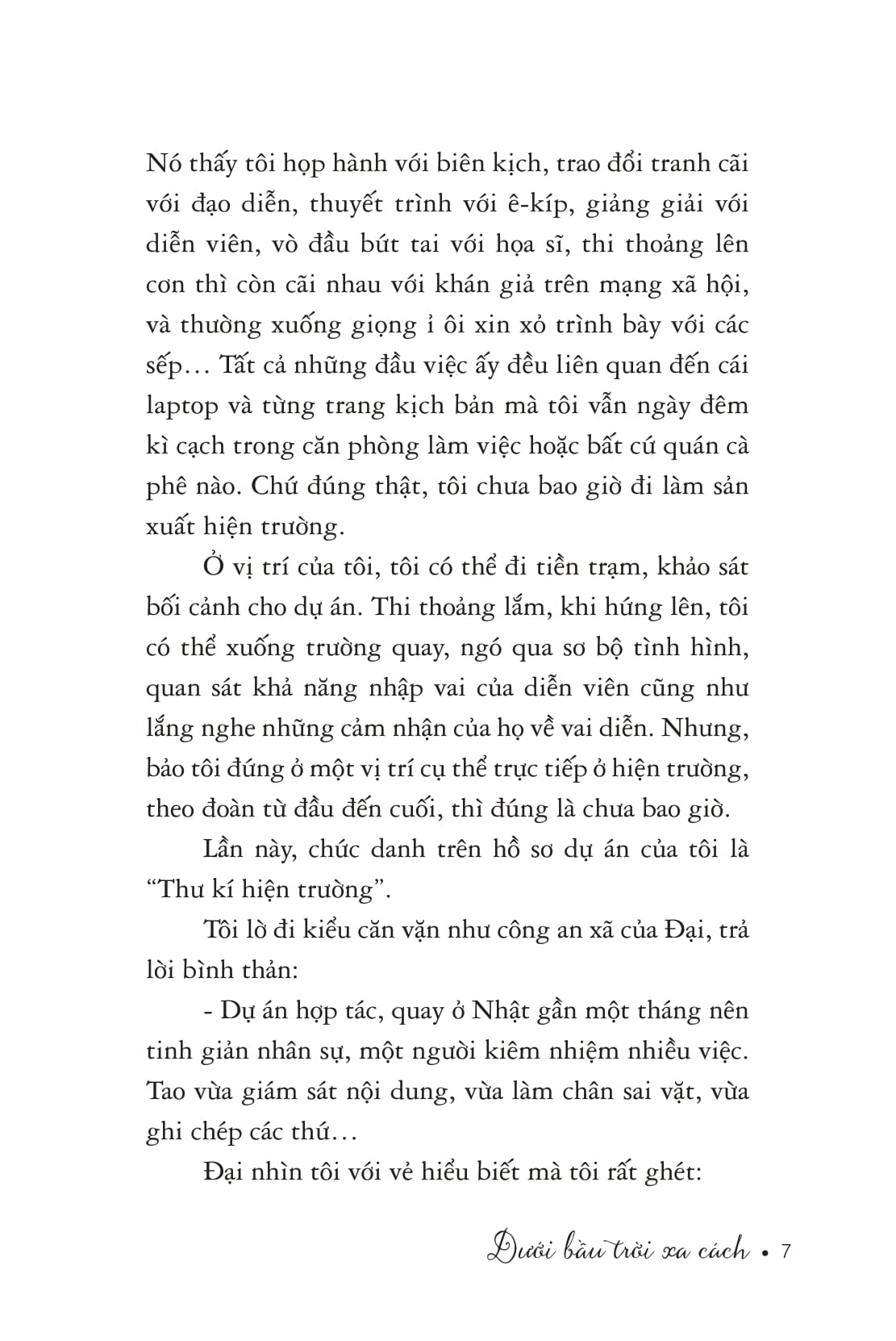 dưới bầu trời xa cách