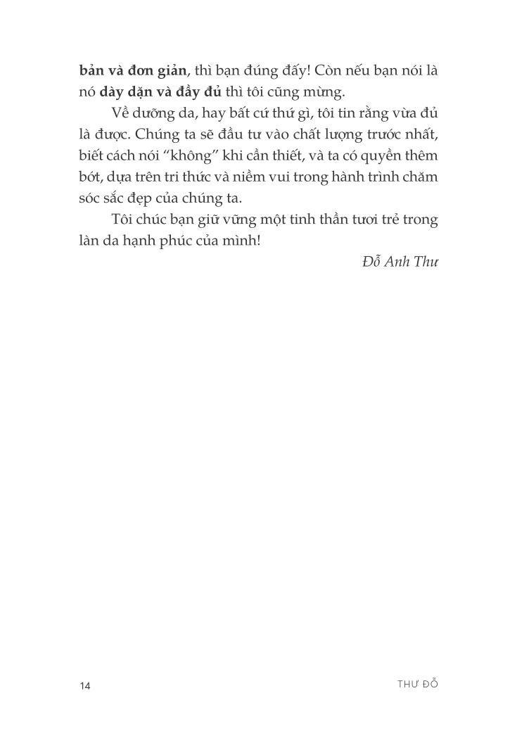 dưỡng da tối giản