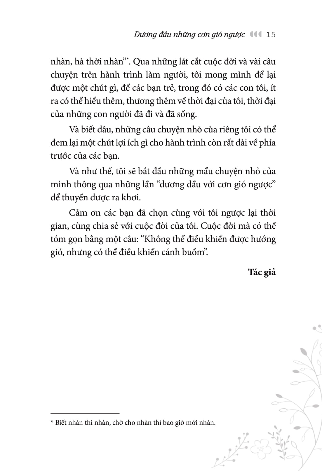 đương đầu những cơn gió ngược