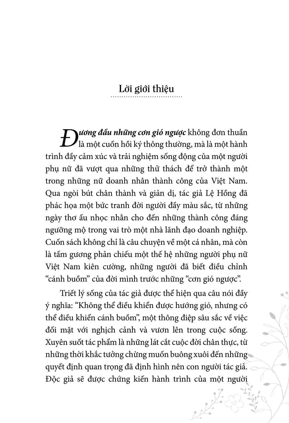 đương đầu những cơn gió ngược