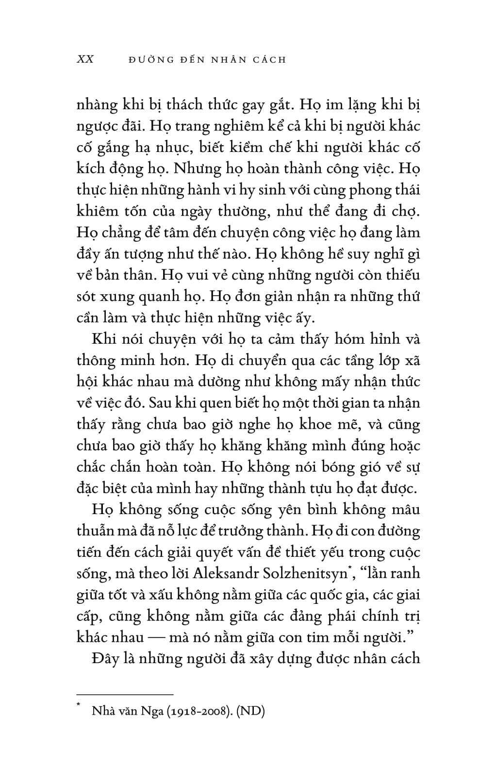 đường đến nhân cách