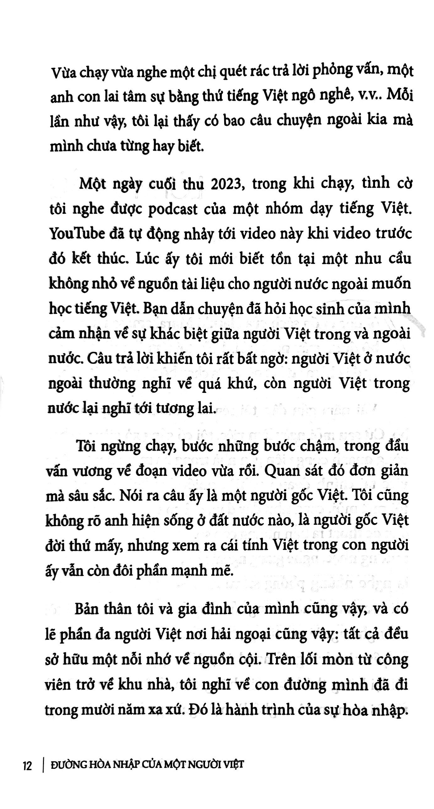 đường hòa nhập của một người việt