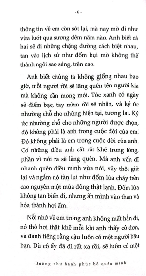 dường như hạnh phúc bỏ quên mình