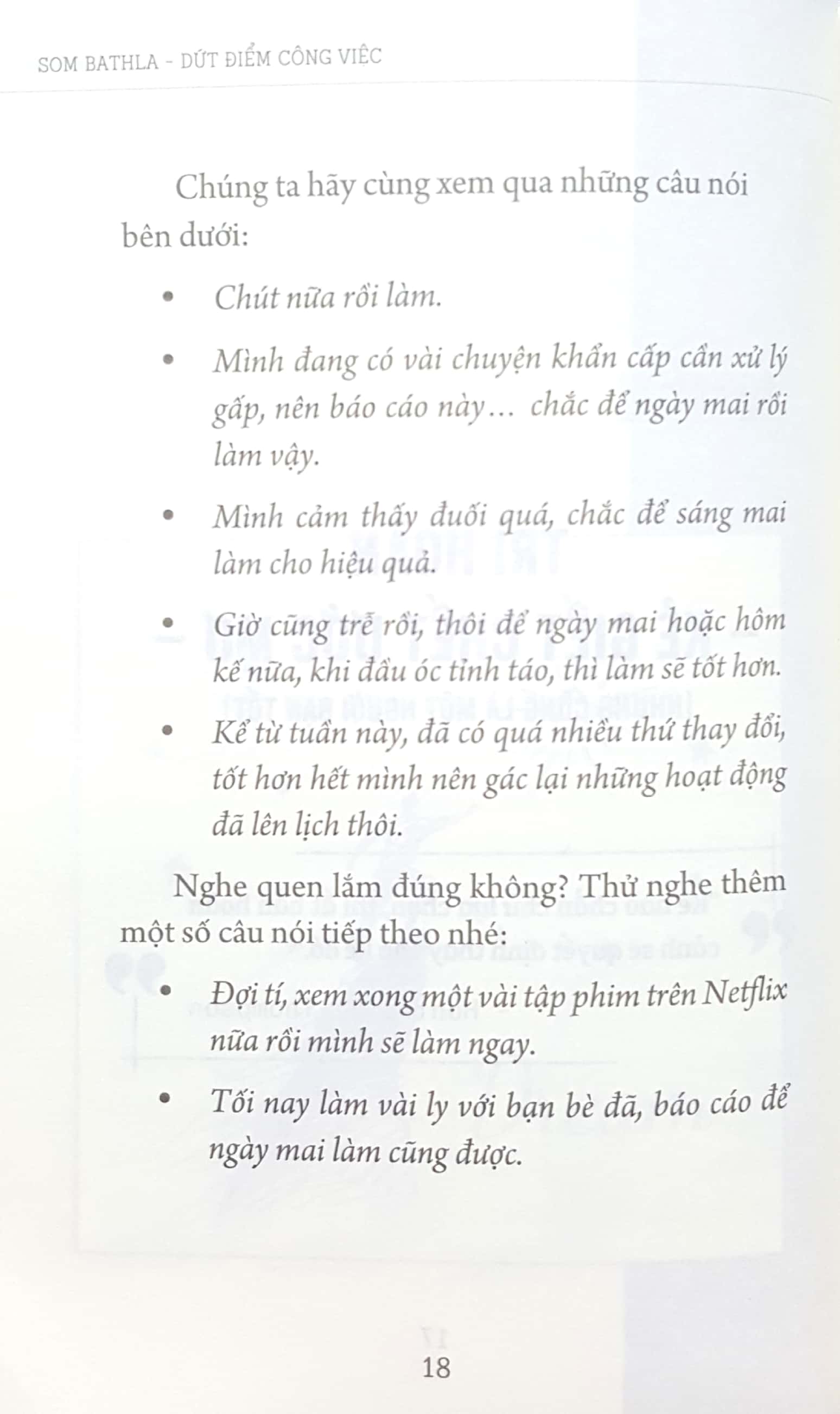 dứt điểm công việc