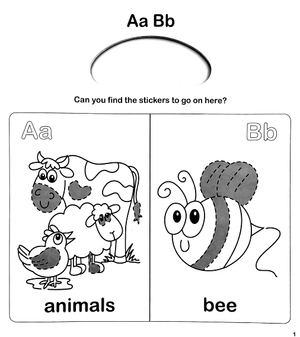 early learning abc - sticker activity