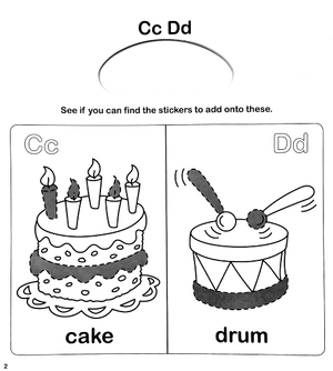 early learning abc - sticker activity