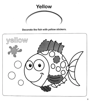 early learning colours and shapes - sticker activity