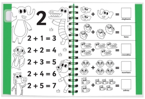 early learning magic water colouring - animal friends adding up
