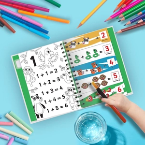 early learning magic water colouring - animal friends adding up