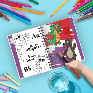 early learning magic water colouring - animal friends alphabet