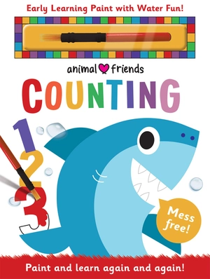early learning magic water colouring - animal friends counting