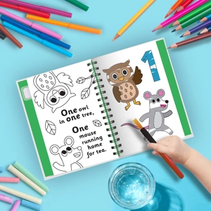 early learning magic water colouring - animal friends counting