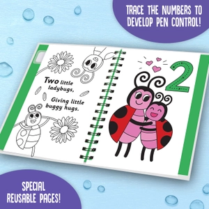 early learning magic water colouring - animal friends counting