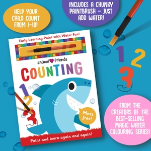 early learning magic water colouring - animal friends counting