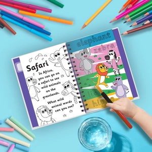 early learning magic water colouring - animal friends first words