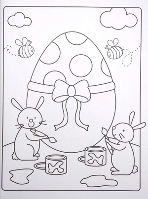 easter egg colouring book
