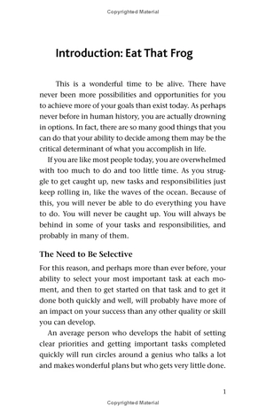 eat that frog! - 21 great ways to stop procrastinating and get more done in less time