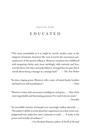 educated: a memoir (new york times bestseller)