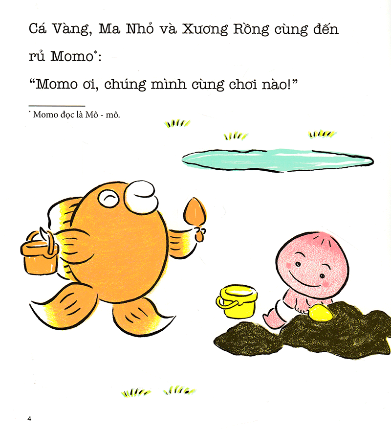 ehon chơi cùng momo - chú bé quả đào - nhào bùn cùng momo (tái bản 2022)