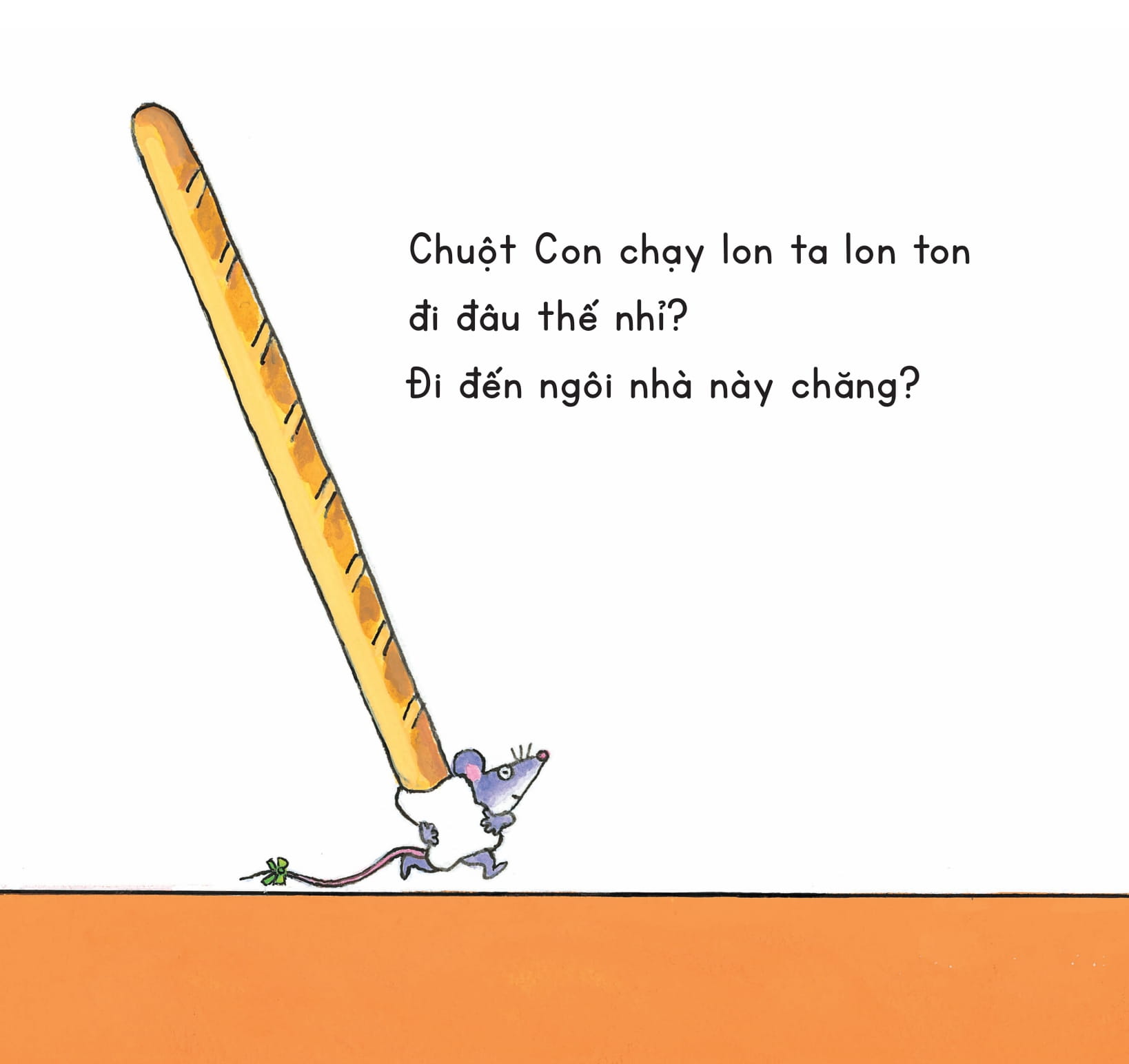 ehon - chuột con lon ton - chiếc bánh mì dài (0-6 tuổi)