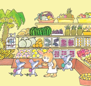 ehon - chuột con lon ton - đi chợ (0-6 tuổi)