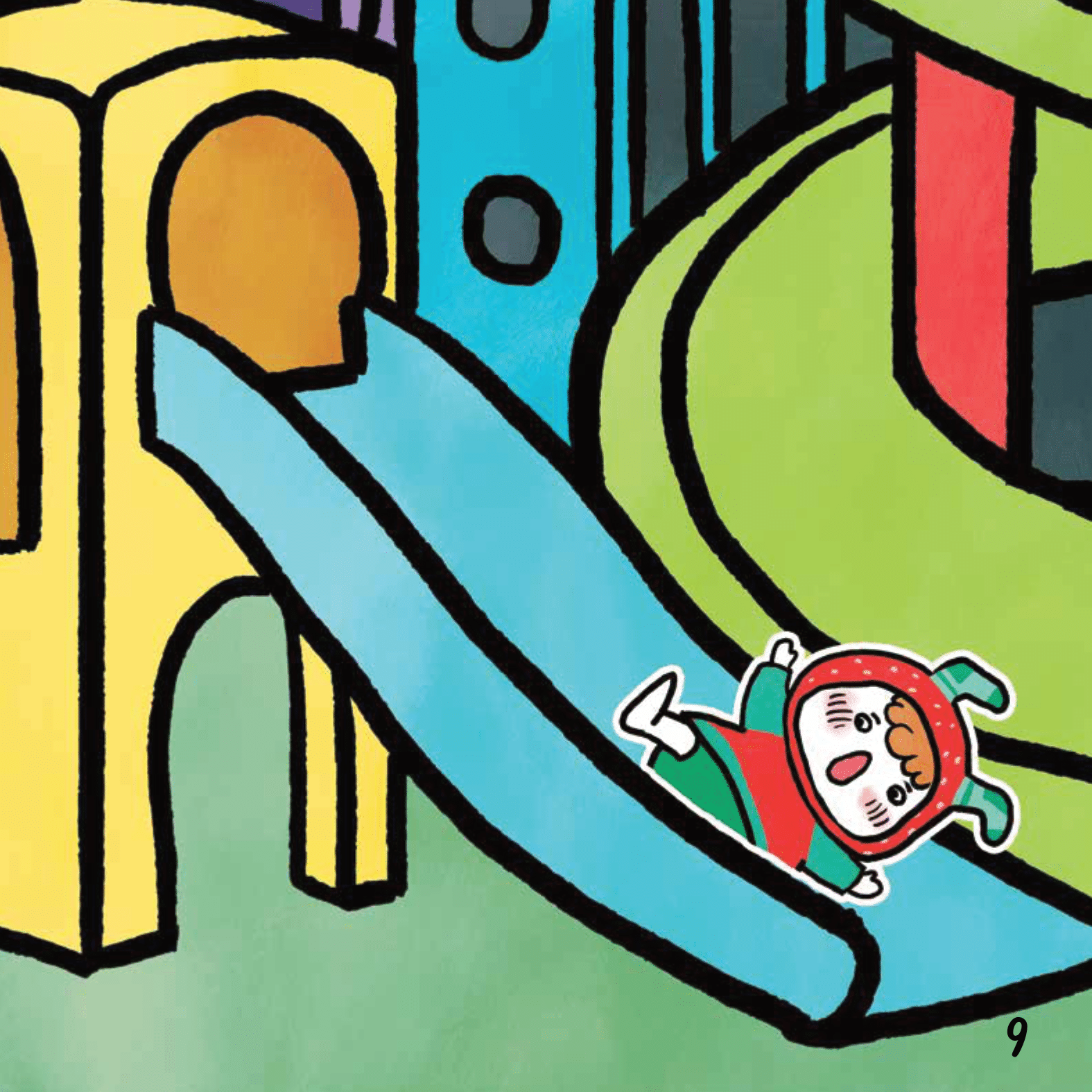 ehon em bé hạnh phúc - bé vui bé khỏe: chơi cầu trượt (dành cho bé 1-6 tuổi)