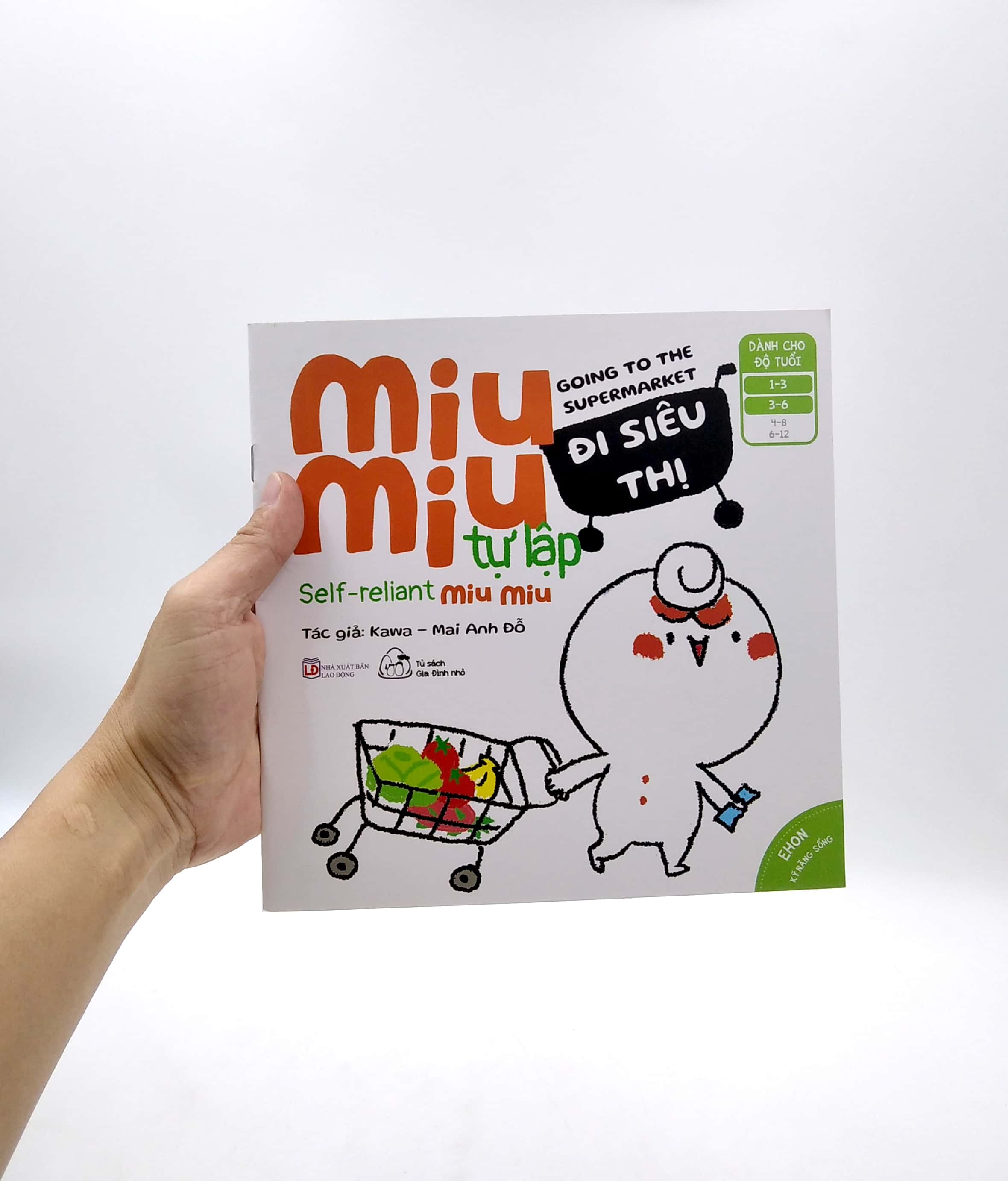 ehon kĩ năng sống - miu miu tự lập: đi siêu thị (từ 1 - 6 tuổi) (song ngữ anh - việt)