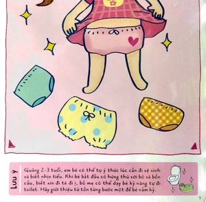 ehon kỹ năng sống - bé gái đi toilet (từ 1 - 5 tuổi) - tái bản