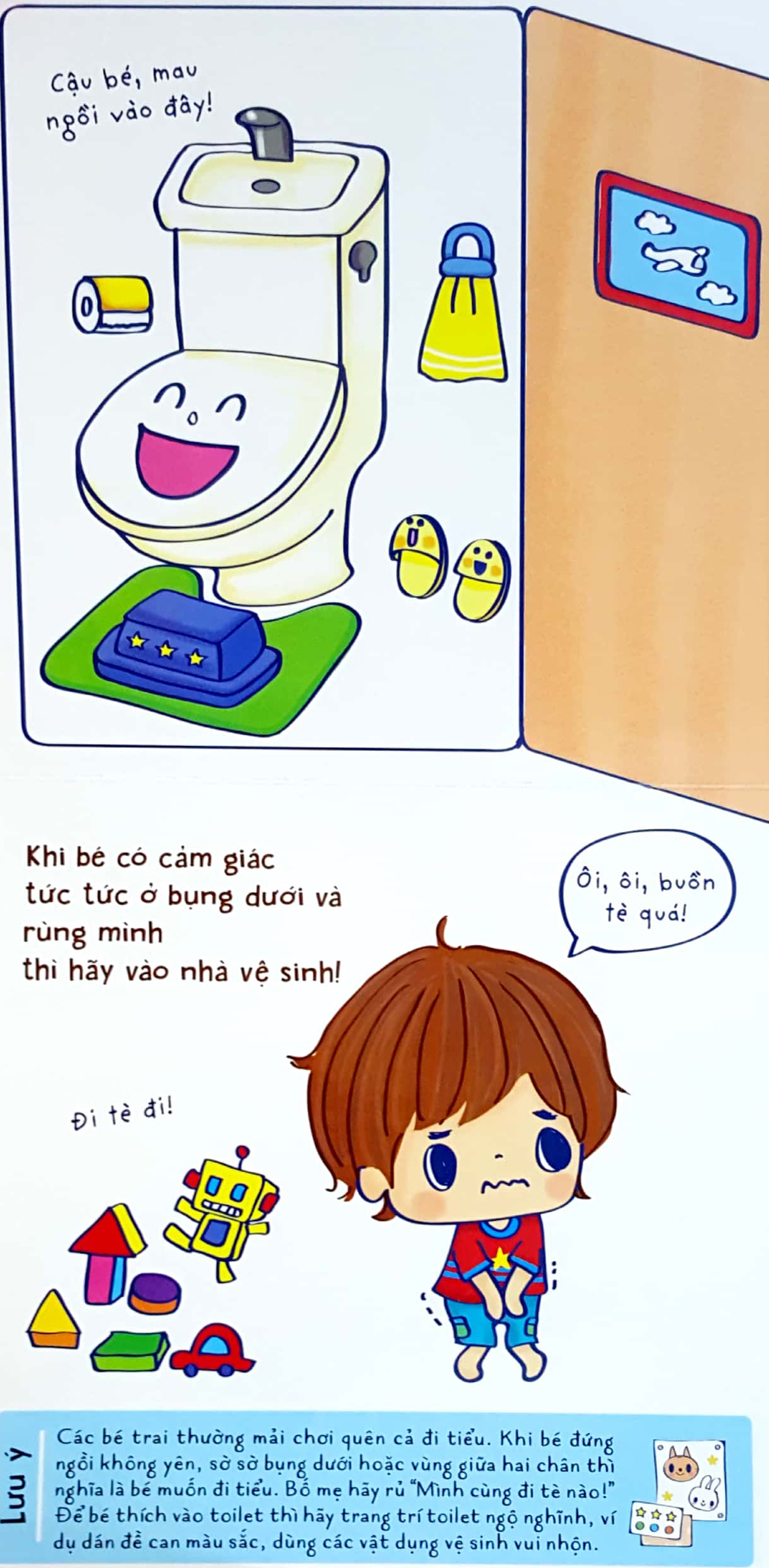 ehon kỹ năng sống - bé trai đi toilet (từ 1 - 5 tuổi) - tái bản