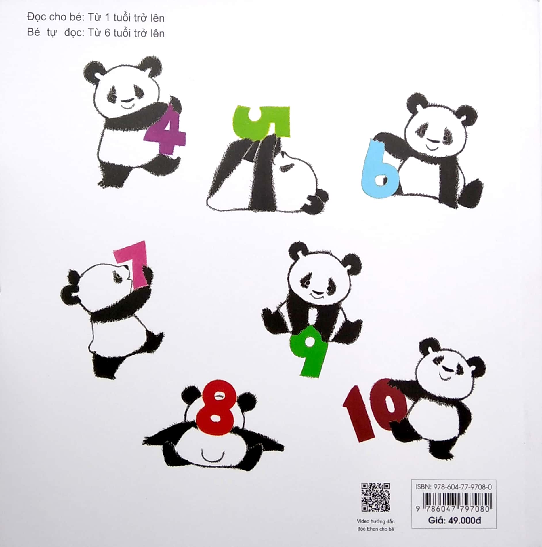 ehon - mọt sách mogu - bài thể dục đếm số của gấu trúc (từ 1 - 6 tuổi)