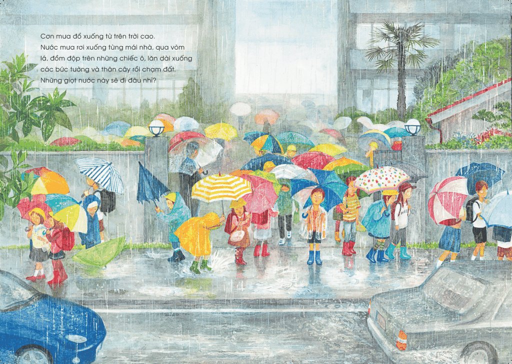 ehon - mọt sách mogu - câu chuyện của những giọt nước (từ 3 tuổi trở lên)