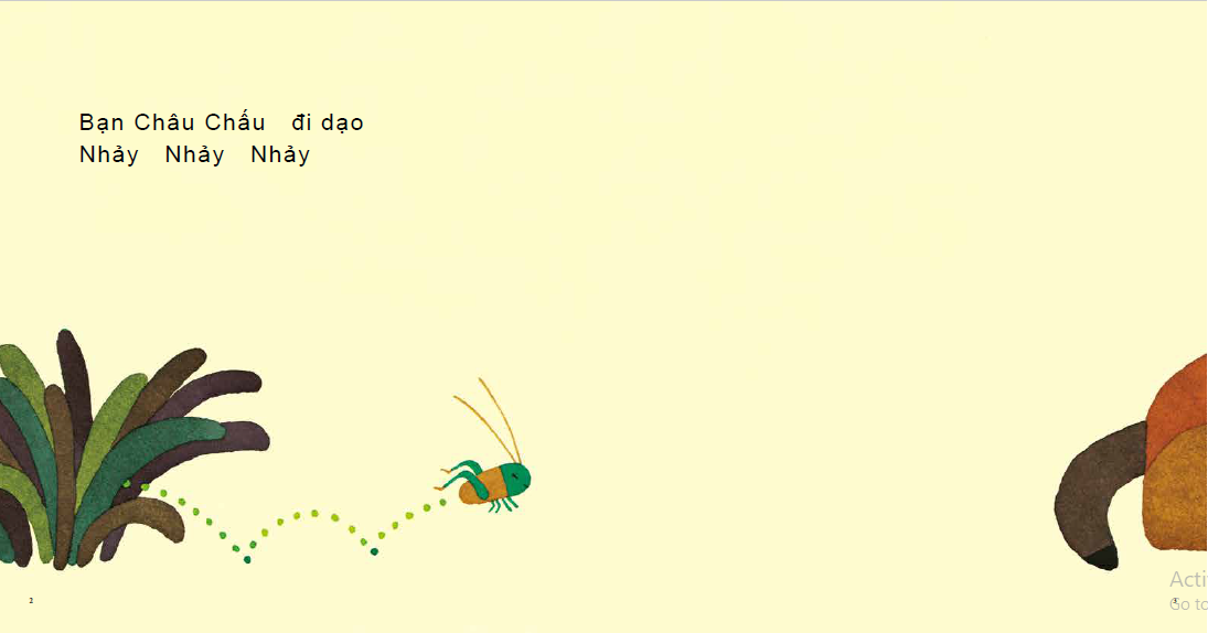 ehon - mọt sách mogu - châu chấu đi dạo (từ 2 - 6 tuổi) (tái bản)
