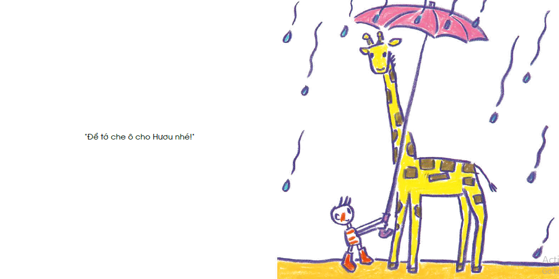 ehon - mọt sách mogu - che ô cho bạn nhé (từ 0 - 6 tuổi)