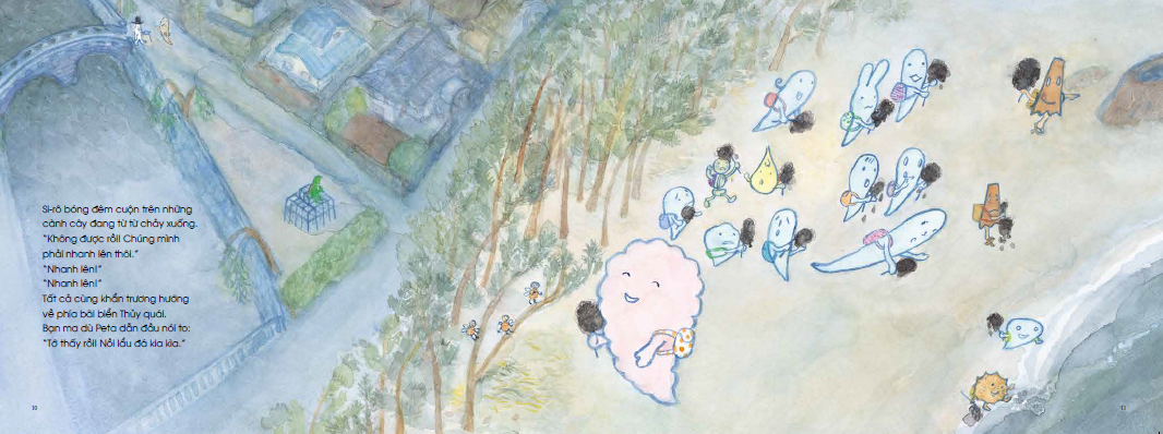 ehon - mọt sách mogu - chuyện của sakupi và taropo: chuyến dã ngoại của các bạn ma (từ 3 - 6 tuổi)