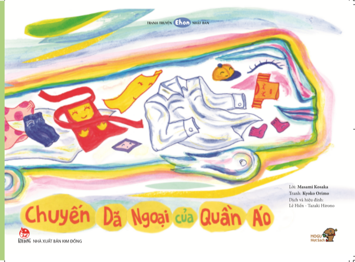 ehon - mọt sách mogu - chuyến dã ngoại của quần áo (từ 3 - 6 tuổi)