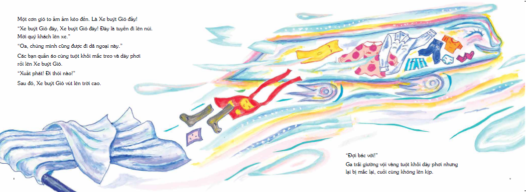 ehon - mọt sách mogu - chuyến dã ngoại của quần áo (từ 3 - 6 tuổi)