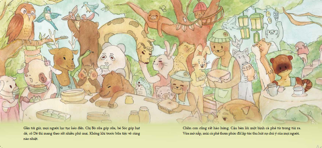 ehon - mọt sách mogu - mật ong và cà phê (từ 3 tuổi trở lên)