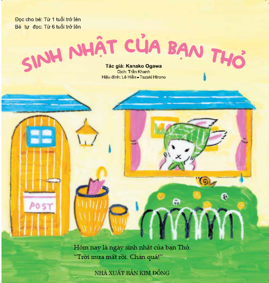 ehon - mọt sách mogu - sinh nhật của bạn thỏ (từ 1 - 6 tuổi)