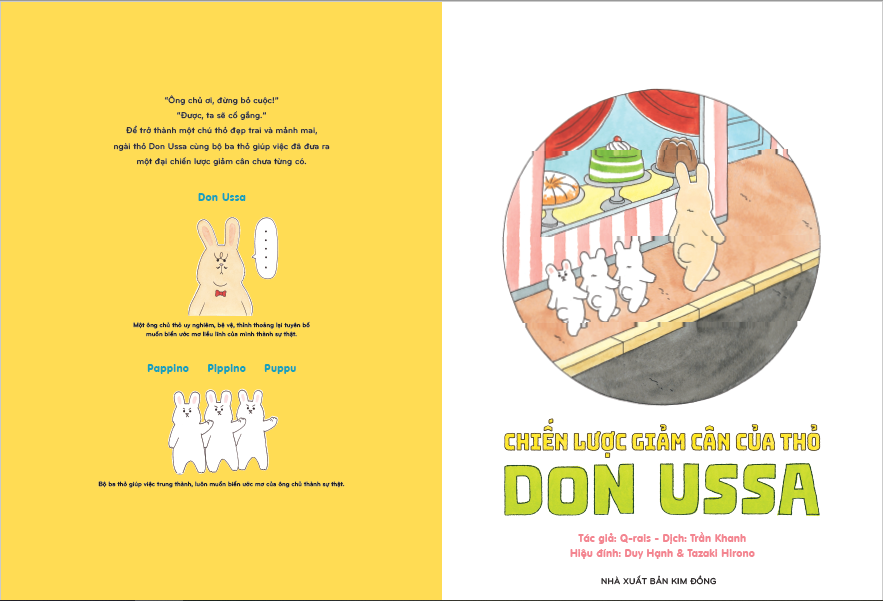 ehon nhật bản - chiến lược giảm cân của thỏ don ussa (dành cho trẻ từ 3 tuổi trở lên)