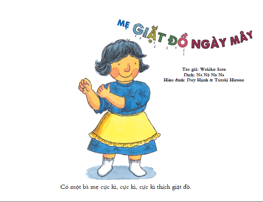 ehon nhật bản - mẹ giặt đồ ngày mây