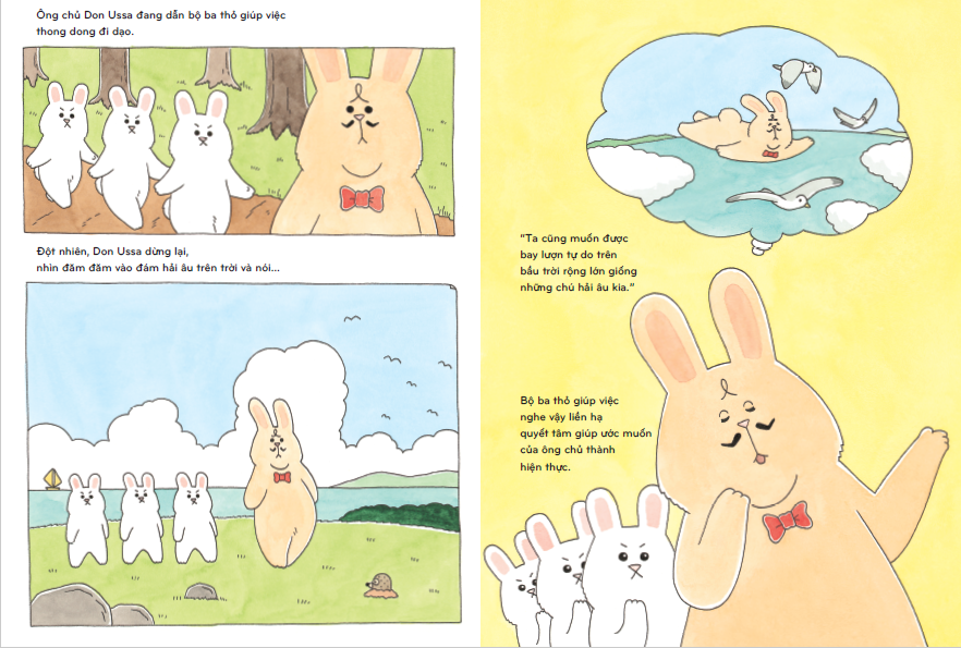 ehon nhật bản - thỏ don ussa bay lên trời (dành cho trẻ từ 3 tuổi trở lên)