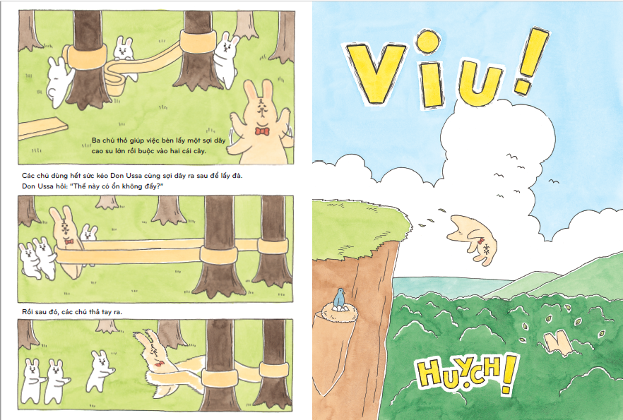 ehon nhật bản - thỏ don ussa bay lên trời (dành cho trẻ từ 3 tuổi trở lên)