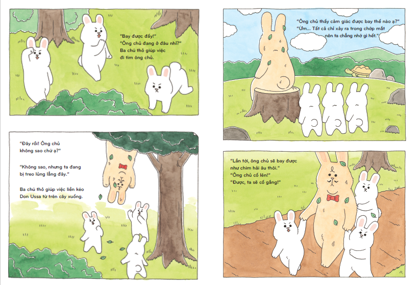 ehon nhật bản - thỏ don ussa bay lên trời (dành cho trẻ từ 3 tuổi trở lên)