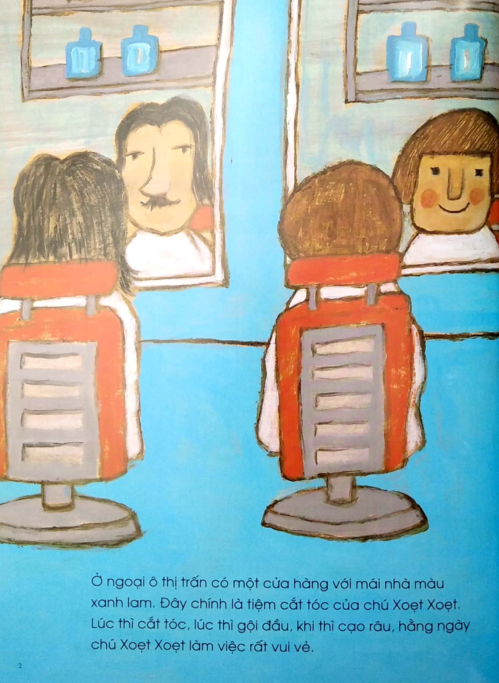 ehon nhật bản - tranh truyện chú thợ cắt tóc xoẹt xoẹt